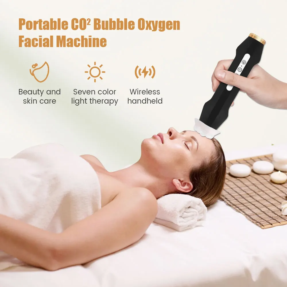 Portable CO2 Oxygen Bubble Machine Oxygenation Balance Revive Kit Serum input Whitening Anti-aging Skin Care Beauty Device