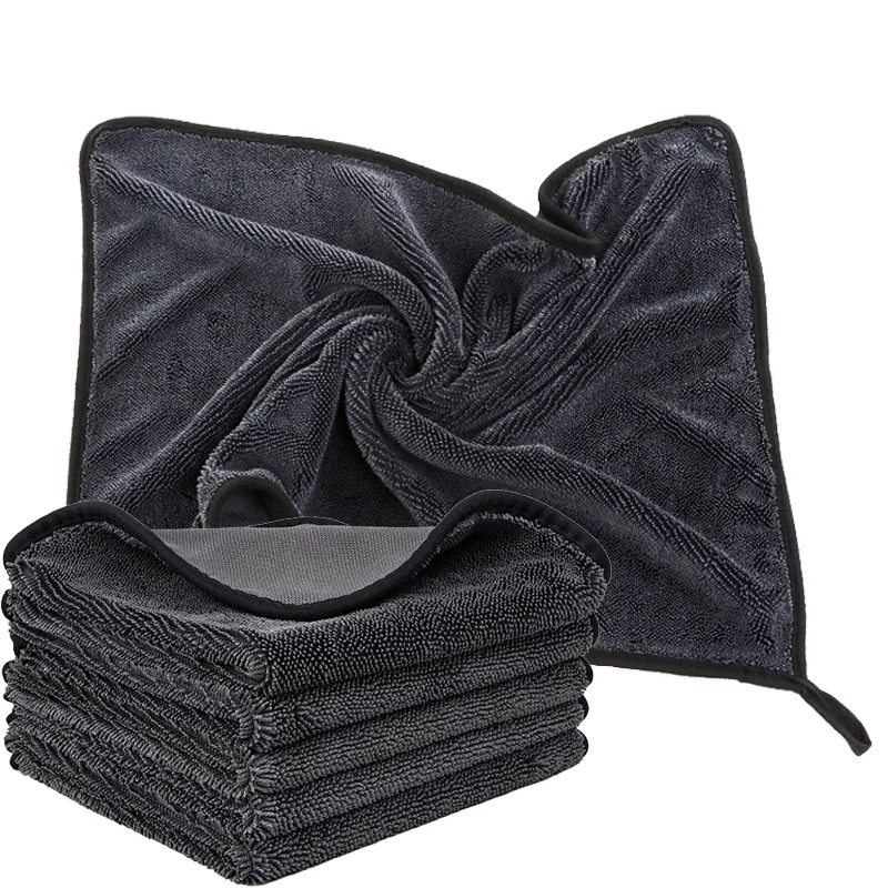 Ultra-Soft Double Layer Microfiber Cleaning Towel for Auto Detailing and Care