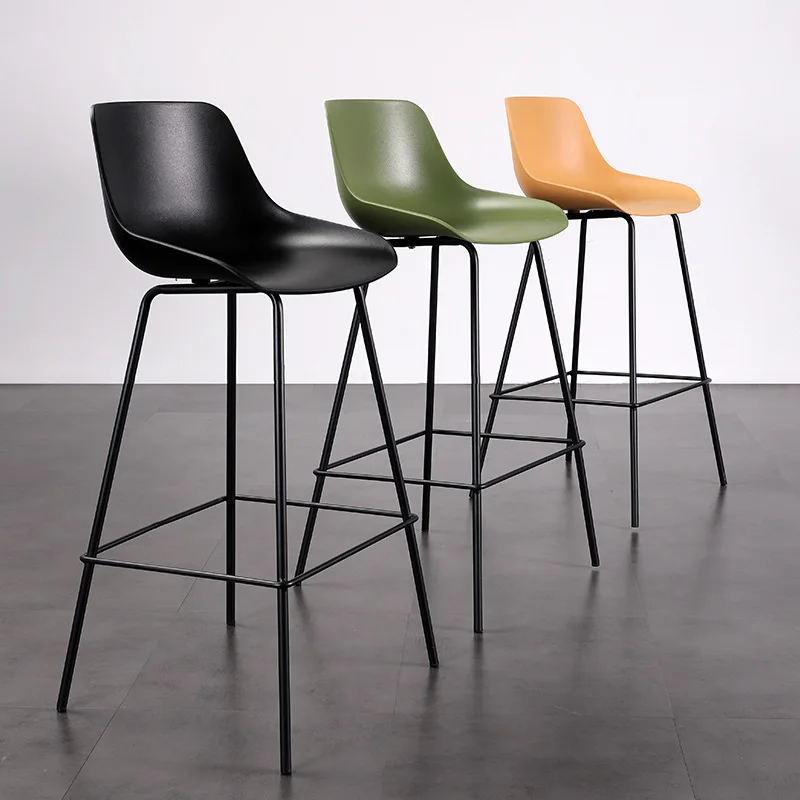 

Waterproof Black Bar Chair Kitchen High Back Lounge Office Bar Chair Terrace Barhocker Design Tabourets De Bars Household Items