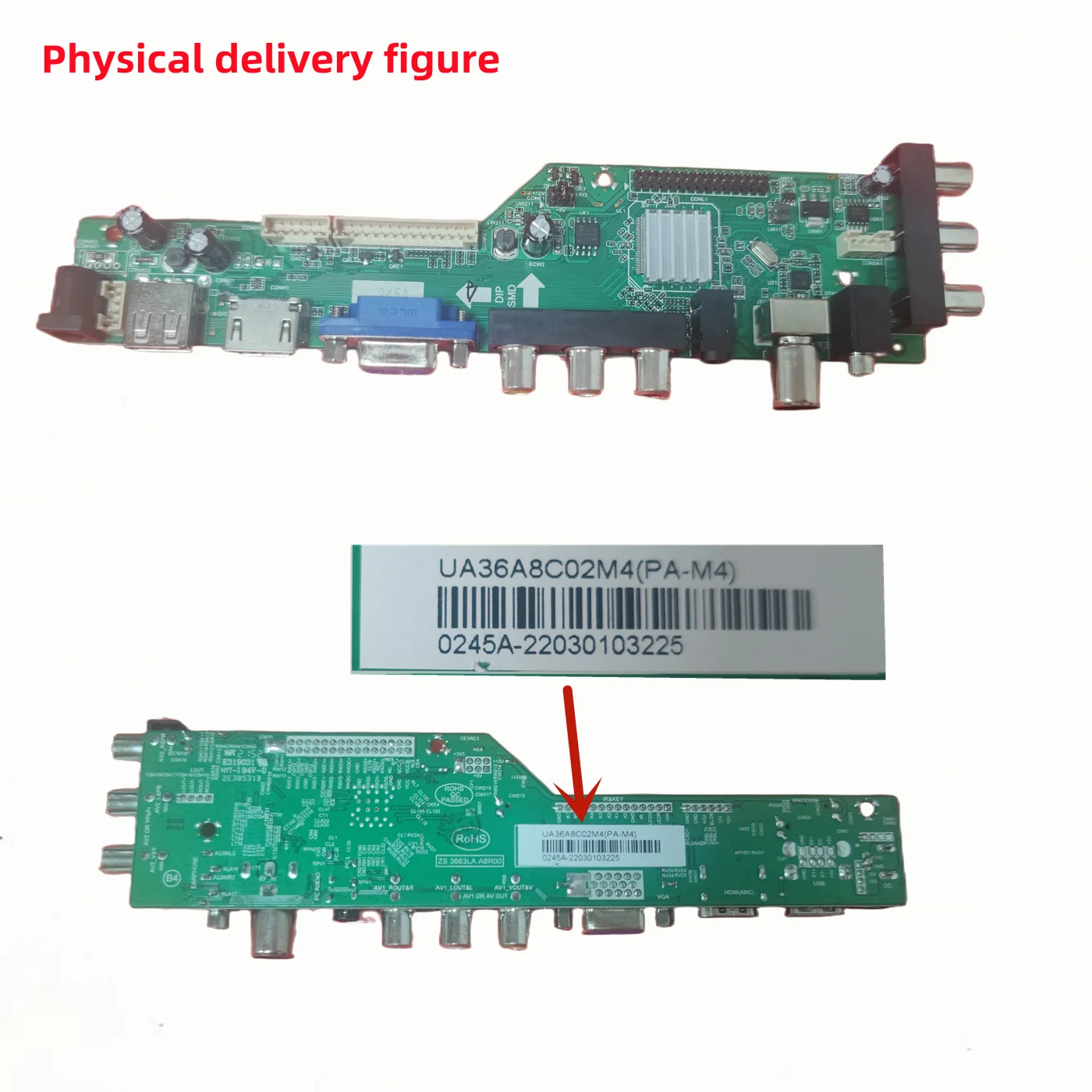 DS.D3663LUA.A81.2.PA V56 V59 범용 LCD 드라이버 보드 지원 DVB-T2 TV 보드 + 7 키 스위치 + IR + 4 램프 인버터 + LVDS 3663