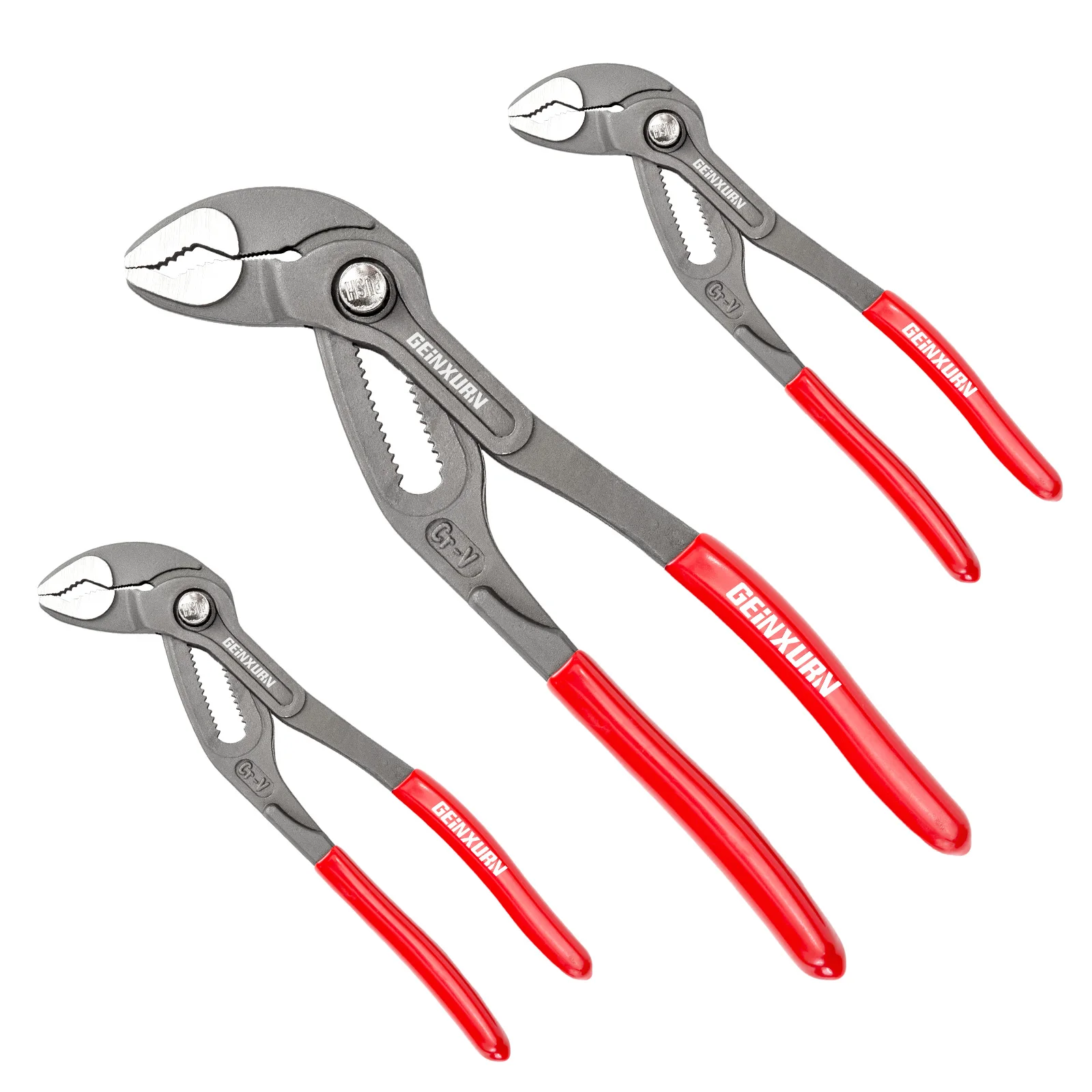 7-Zoll-Nutverbindungszange mit Knopfverstellung, 1,5" maximale Kapazität, CR-V-Stahl, parallele Backen für Sanitärinstallationen