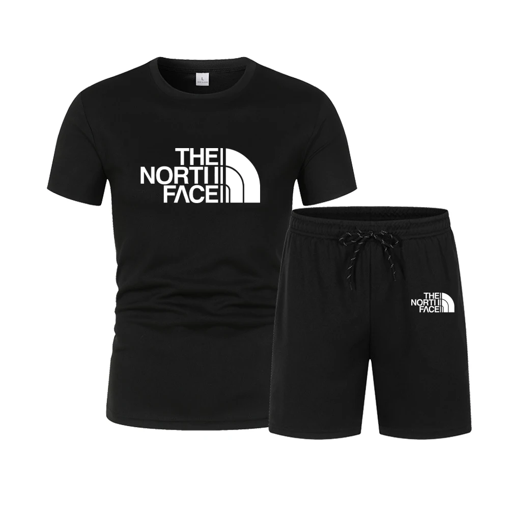 

Summer Popular Men's T-shirt+shorts Suit Men Sports Suit Printing Casual Fashion Short-sleeved T-shirt Set Men Joggers Suit Set
