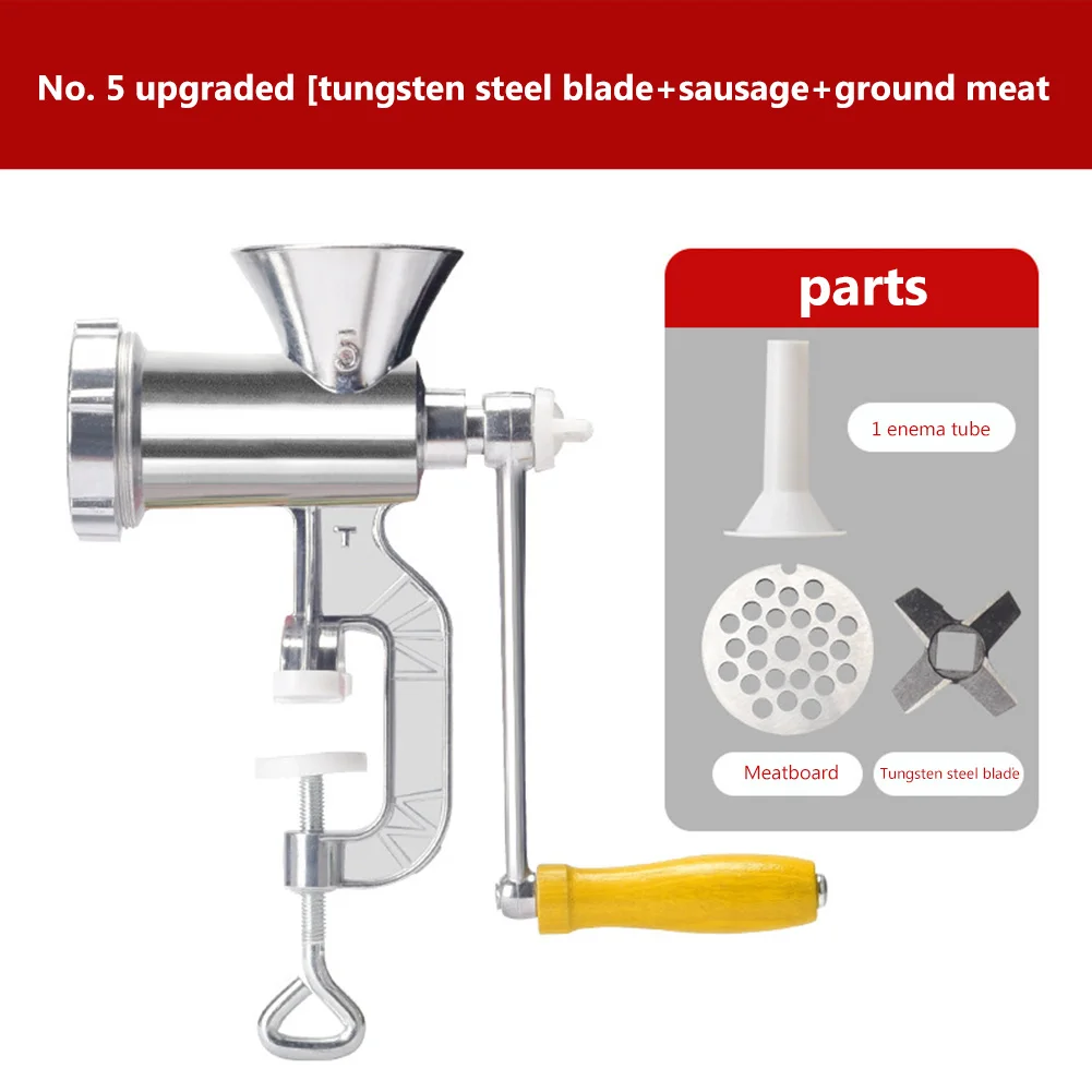 Meat Grinder Food Grinder Attachments Multifunctional Handheld Making Mincer Cooking Tools Portable Sausage Noodles Grinder Hand Crank Accessories Kitchen Supplies