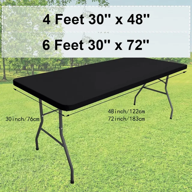 Rectangle Table Cloth Cover Waterproof Tablecloth Fits For Folding Tables Washable Table Protector Camping Outdoor Indoor 6
