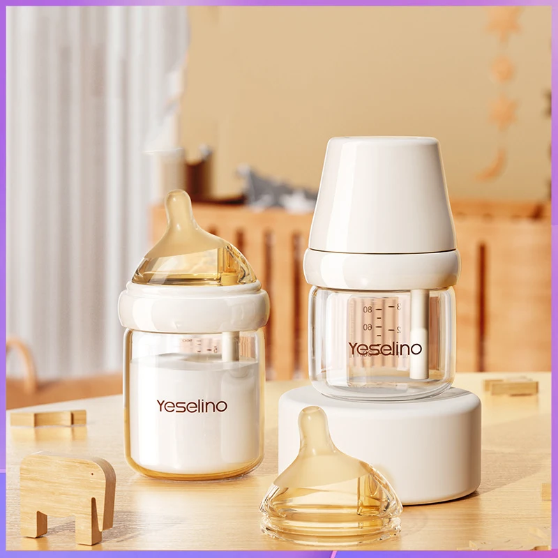 Yeselino 6th Generation Professional Newborn Bottle/High Borosilicate Glass Anti-colic Bottle/Baby 0-6 months
