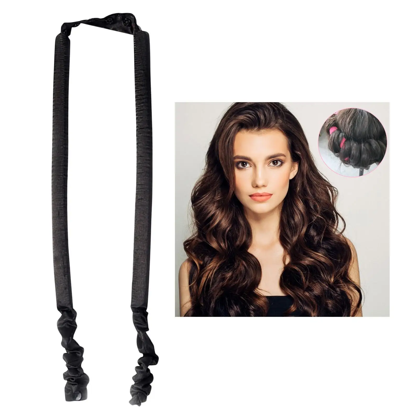 Heatless Curling Rod Curls Silk Ribbon Hair Rollers Sleeping !