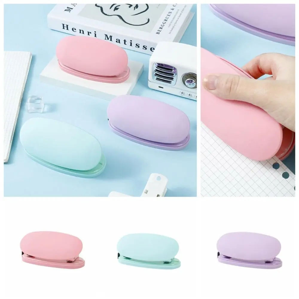 측정 체중계 2 홀 종이 펀치 마카롱 컬러 수동 바인딩 DIY 공예, DIY 구멍 펀치 루즈 리프 6cm 노트북