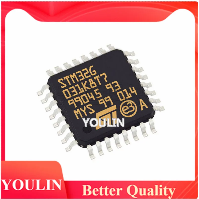 

New original STM32G031K8T7 LQFP-32 microcontroller IC 32-bit 64MHz 64KB