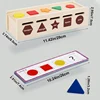 Wooden Color Shape Sorting Box Game Montessori Toys,Preschool Learning Activities Toy, Educational Geometric Matching Blocks 6