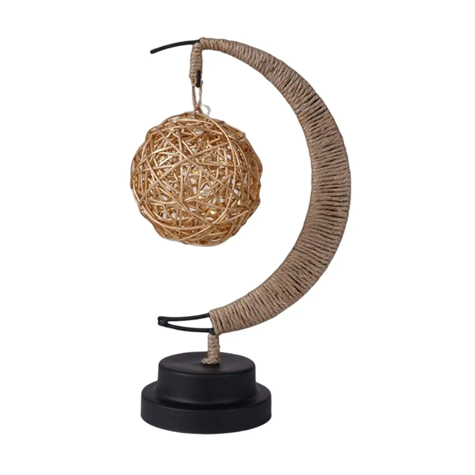 

Rattan Night Light Bedside Table Lamp Desk Lights for Living Room Nightstand