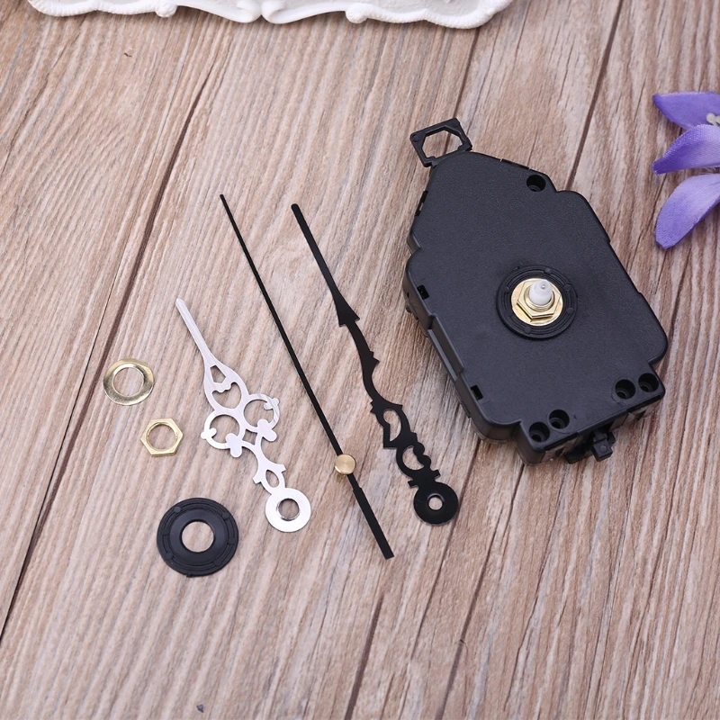 Silent Pendulum Type Clock Movement Mechanism with 3 Hands Motor DIY Replacement Repair