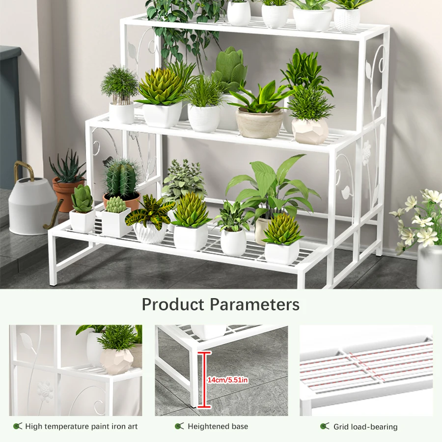 Plant Stand Iron Shelves Flower Floor Multi-layer Balcony Living Room Flower Pot Rack Estantes Para Plantas storage rack plant stand