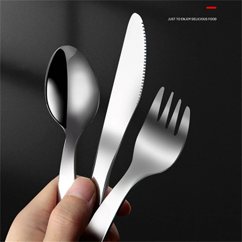 304 Stainless Steel Cutlery Set For Children Western-style Cute Kid Knives Forks Spoons Dinnerware Set Utensils for kitchen