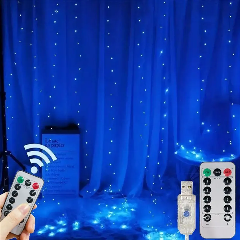 thumbnail image 1 of 3/4/6M USB LED String Fairy Curtain Lights Garland For New Year 2025 Christmas Wedding Birthday Bedroom Ramadan Home Decoration, 1 of 5