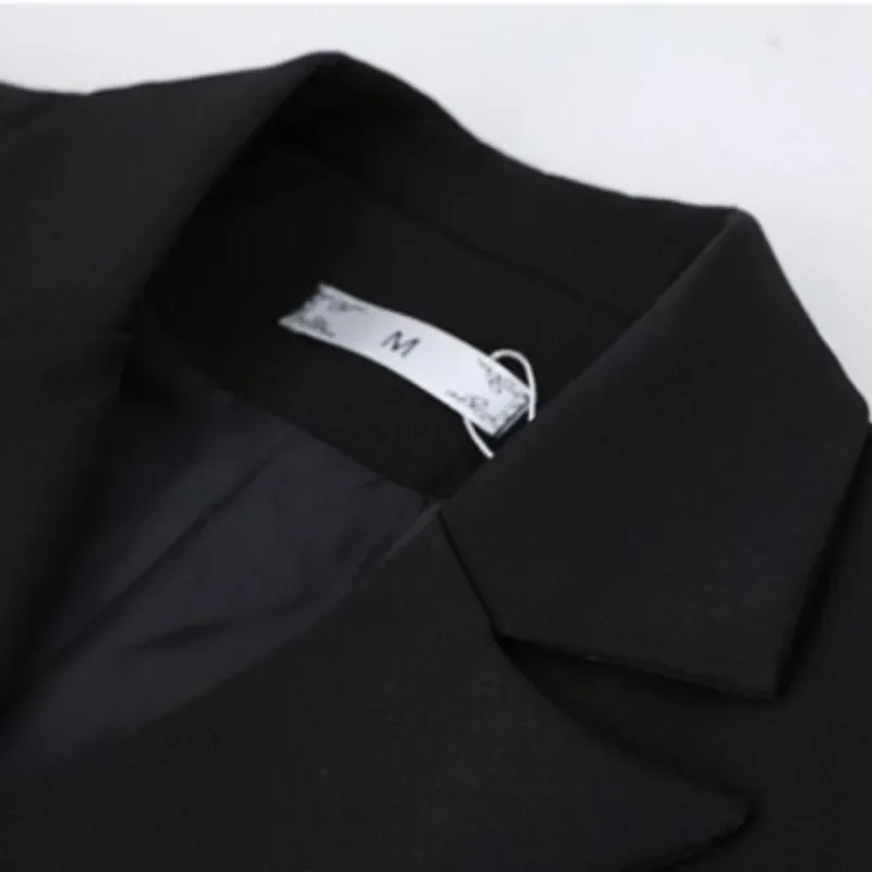 Spring Autumn New Korean Version Slim-fit British Style Design Sense of Small Suit Top Female Small Black Suit Coat Female 2023