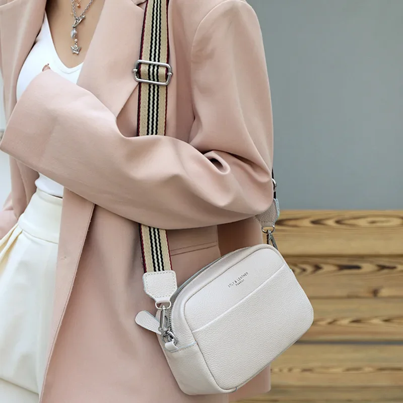 

Vintage Crossbody Cowhide Cell Phone Shoulder Bag Genuine Leather Messenger Bags Fashion Daily Use For Women Wallet HandBags