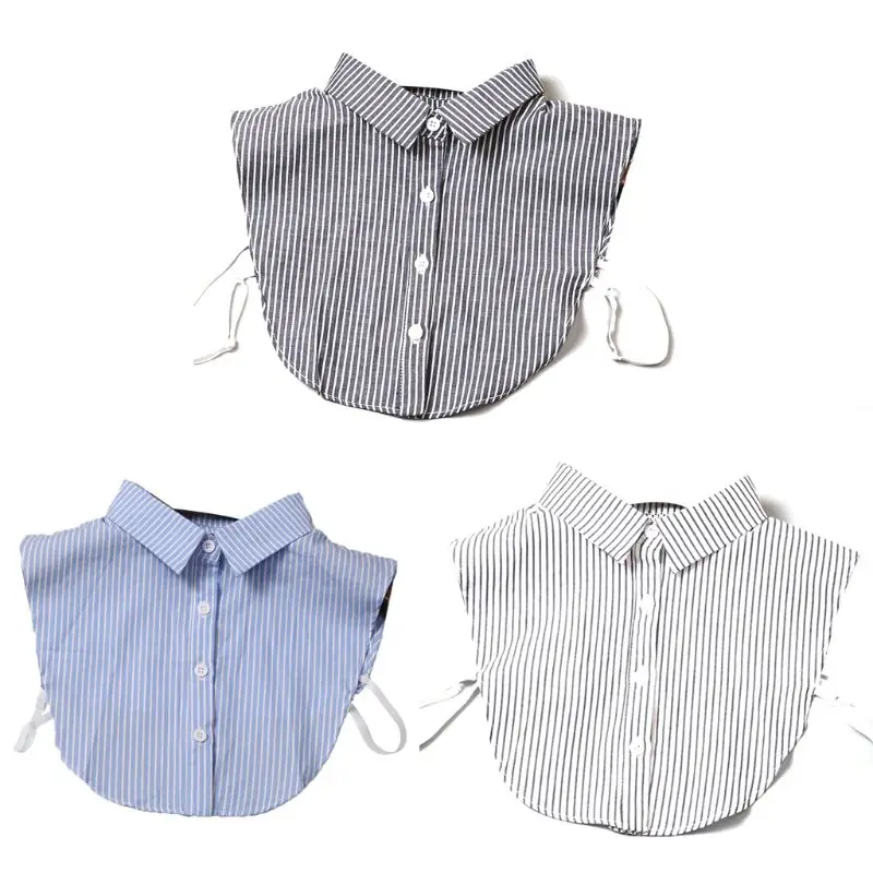 

Vertical Striped Detachable Collar Women/Man Vintage Choker Necklace Detachable Drop Shipping