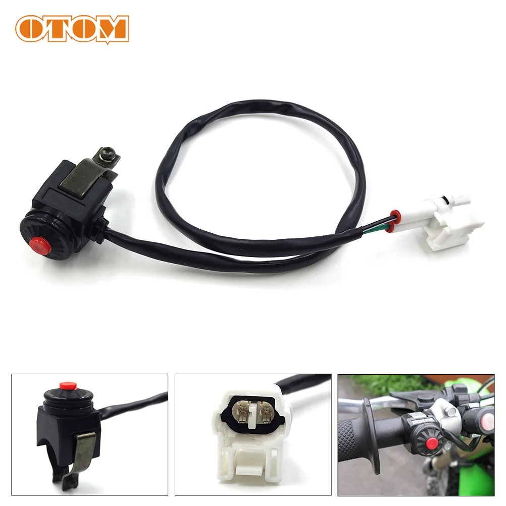 

OTOM мотоциклетный стоп-выключатель Flameout On-off круглый кнопочный выключатель 27010-0909 для KAWASAKI KX250/450F 2019-2022