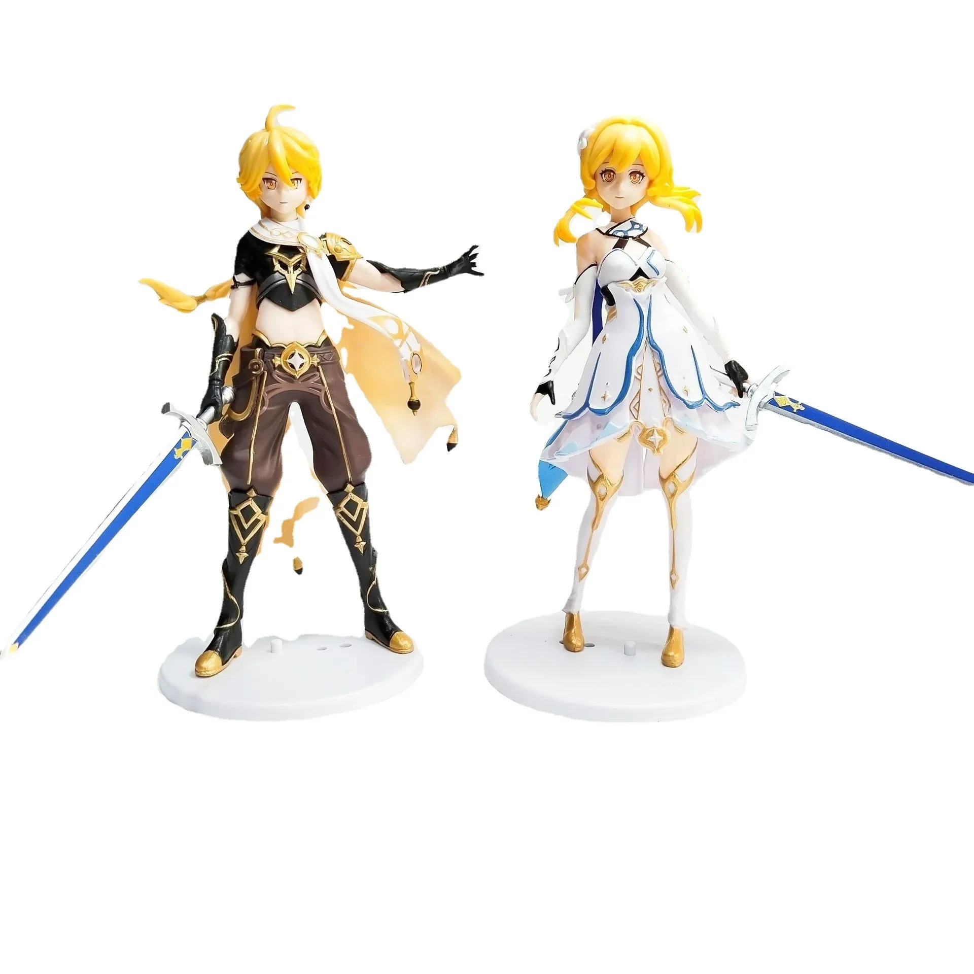 Hot Genshin Impact Aether Anime Figure Genshin Impact Lumine Action Figure Traveler Model Figure Giocattoli Per Bambole Da Collezione Regali