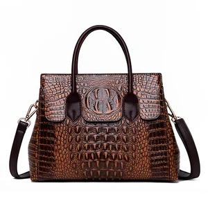 Женские сумки из натуральной кожи, женские роскошные сумки из крокодиловой кожи, женские сумки, дизайнерские сумки через плечо, женские ретро сумки-тоут