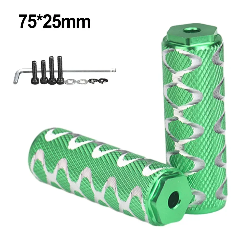 1 Paire Repose-Pieds Vélo VTT BMX – Pegs Avant/Arrière Alliage Aluminium – Axe 9mm Pour Essieu Vis