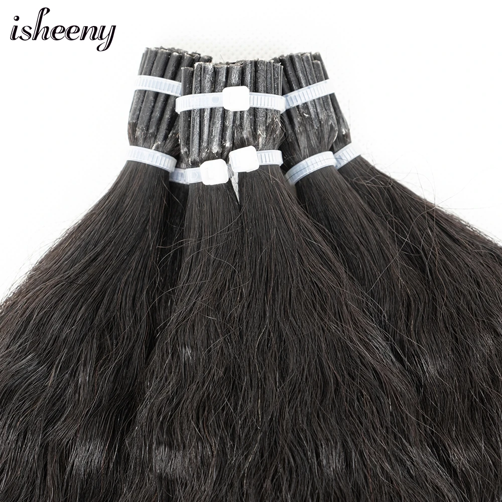 Microlink Hair Extensions Yaki Straight I Tip Human Hair Virgin Micro