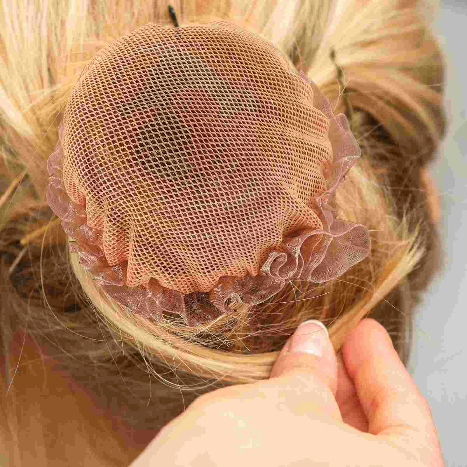 10pcs Elastic Bun Hair Nets Nurse Dance Hair Bun Covers Stretch Nets Headwear for Bank Clerk Nurse Management