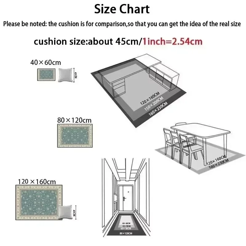 Bohemian Pattern Carpet Tribal Style Moroccan Luxury Persian Art Rug Living Room Sofa Bedroom Balcony Non-slip Door Mat Decor