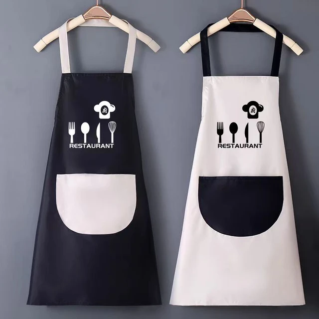 Delantales De Cocina, Accesorios Para El Hogar, Delantal Impermeable Para  Mujer, Corona Limpiable A Prueba De Aceite, Tablier De Cocina Para Mujer De  18,29 €