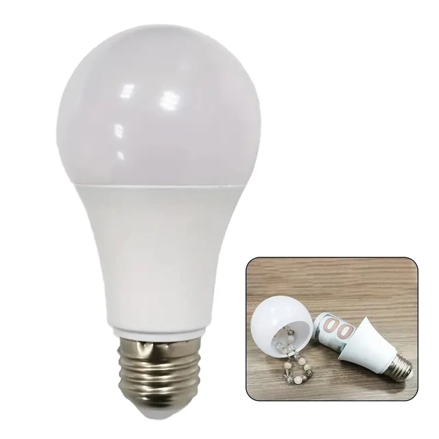 Creative Light Bulb Storage Box Private Money Jewels Secret Hidden Compartment Safe Container Medicine 4