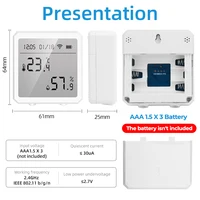 ONENUO Tuya Zigbee Temperature and Humidity Sensor with LCD Screen Digital Display Wireless Thermometer Work with Alexa Google - Image 6
