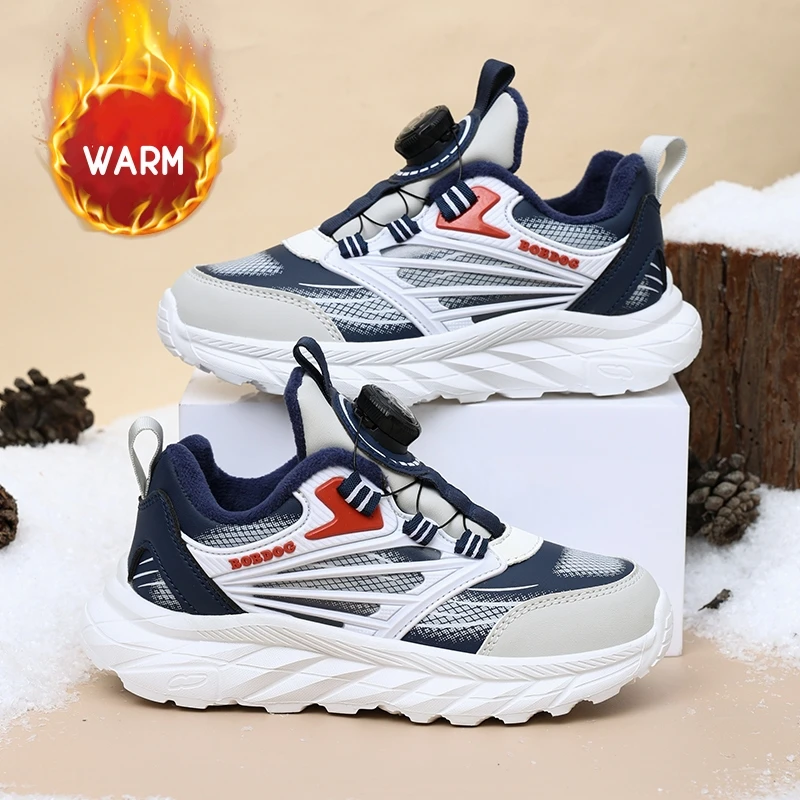 

Winter Warm Kids Sneakers Plush Boys Girls Casual Shoes Running Shoes Toddler Children Tenis Sport Shoes Warm Cotton Shoes 27-40