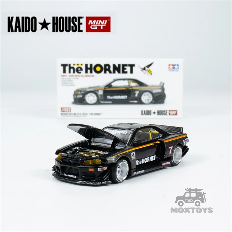 

Литые модели автомобилей Kaido House x MINI GT 1:64 Nissan Skyline GT-R R34 Kaido Works Tamiya Hornet V1 #7