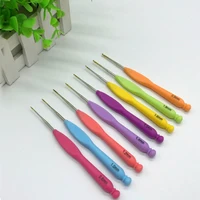 Crochets en aluminium avec poignée en caoutchouc coloré, 8 pièces, 0.8-2.0mm 3