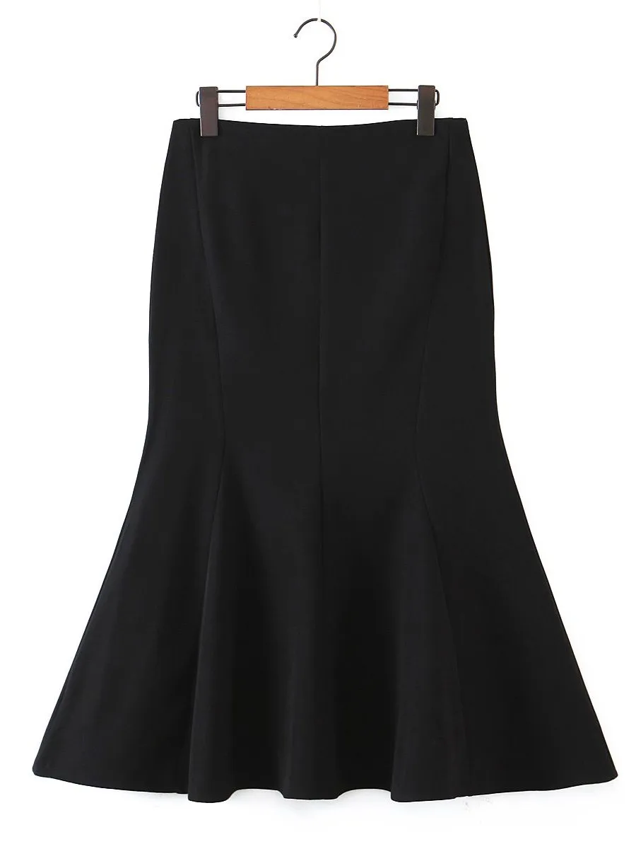 

Good Quality Plus Size Mermaid Skirts Women 2023 Spring Summer 8 Panels OL High Waist Fishtail Bottoms Oversized Curve Clothes