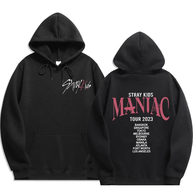 SKZ Maniac Tour-Sweat à capuche pour hommes et femmes, Stray Kids