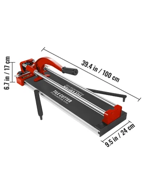SucceBuy Manual Tile Cutter Laser Positioning Double Rails W/ Supporting Feet Professional Push Knife for Cutting Porcelain