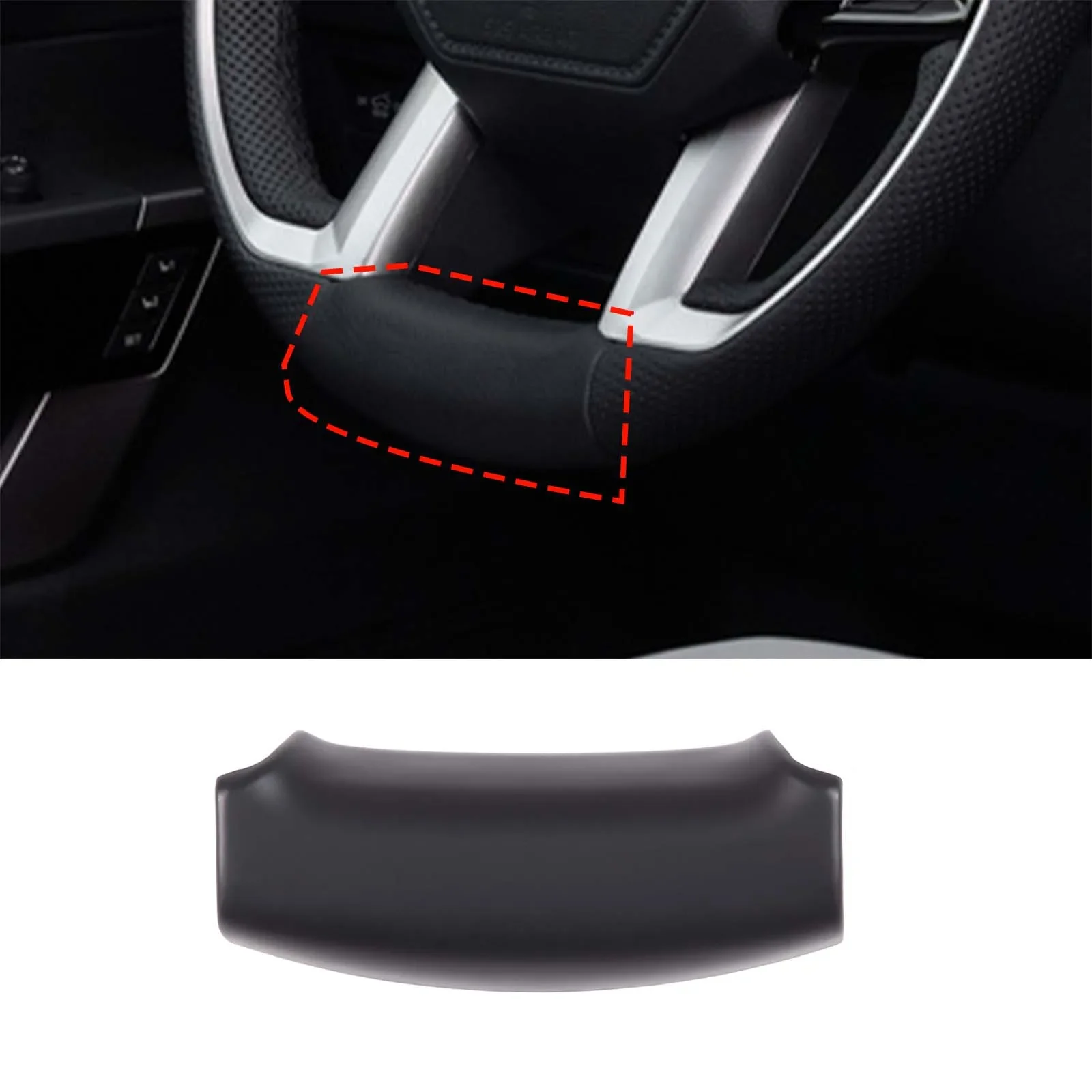 

For Tundra/Sequoia 2022+ Steering Wheel Chin Decorative Cover ABS Matt Black Car Interior Accessories Decorative Sticker