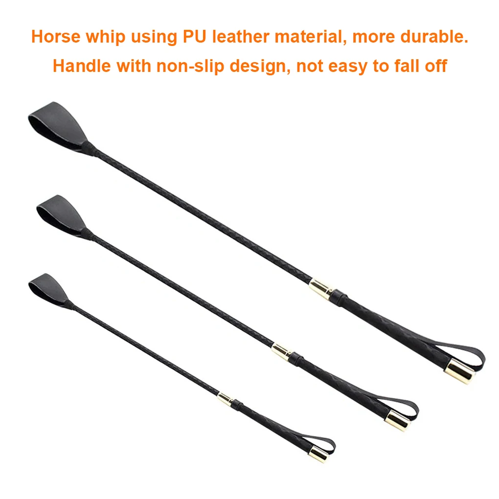 Riding Equestrian Whip Training Tool PU Leather Lash Handheld Practicing Portable Racing Lightweight Riding Whip