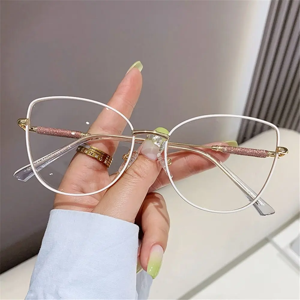 

Cat Eye Metal Eyeglasses Frame Support Customized Optical Glasses Blue Light Blocking Computer Goggles Eyewear Vintage