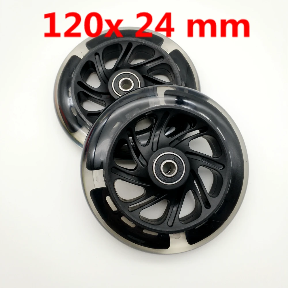 Scooter Wheel 120x24 mm 2pcs/lot Lighting Flashing