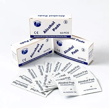 10/100Pcs Car Detailing Disposable Alcohol Disinfection Cotton Pad Wash Care Phone Cleaning Wiper Screen Glasses Cleaning Cotton