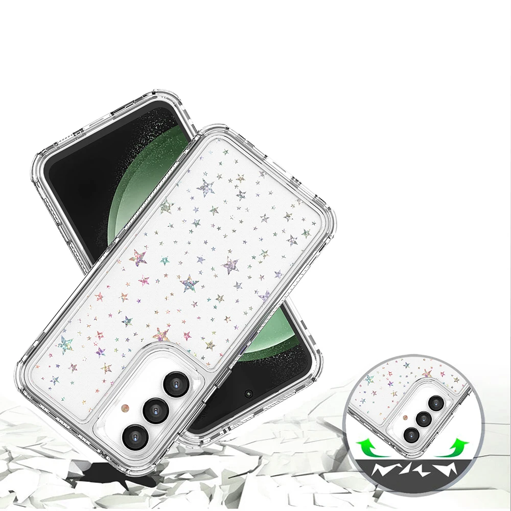 Laser Pattern Phone Case - Stylish Protective Back Cover