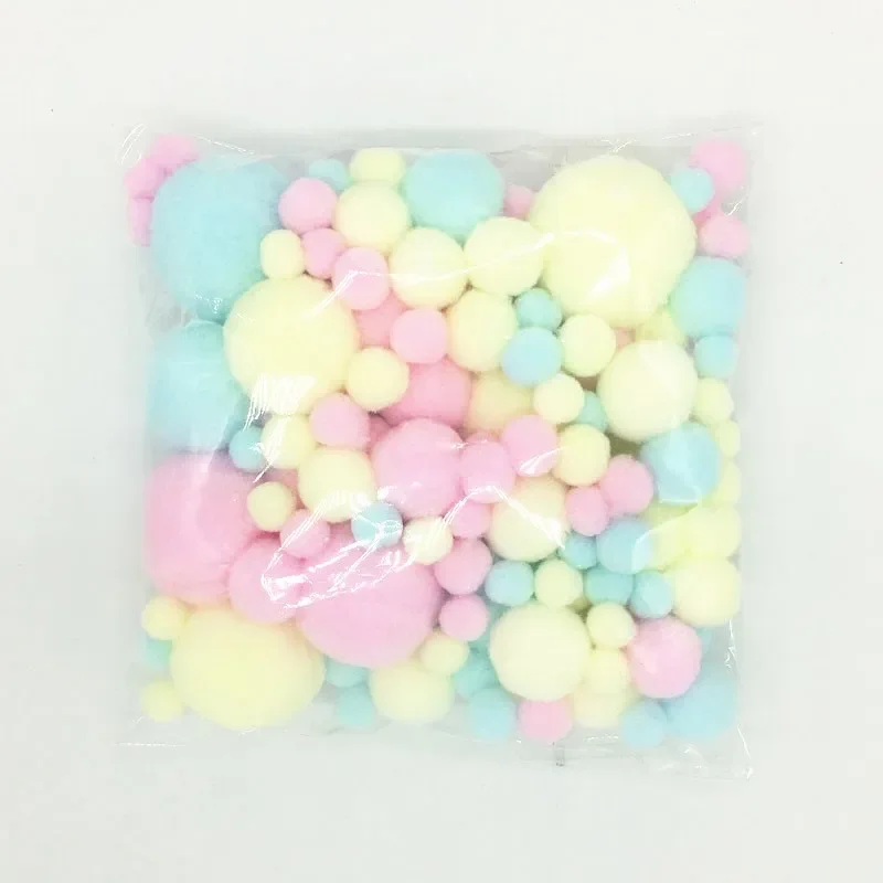 Pom Pom Fur Balls DIY Craft Decor Accessories With Craft Supplies, Pom Poms Craft Supplies, Fluffy Ball Accessories 20g
