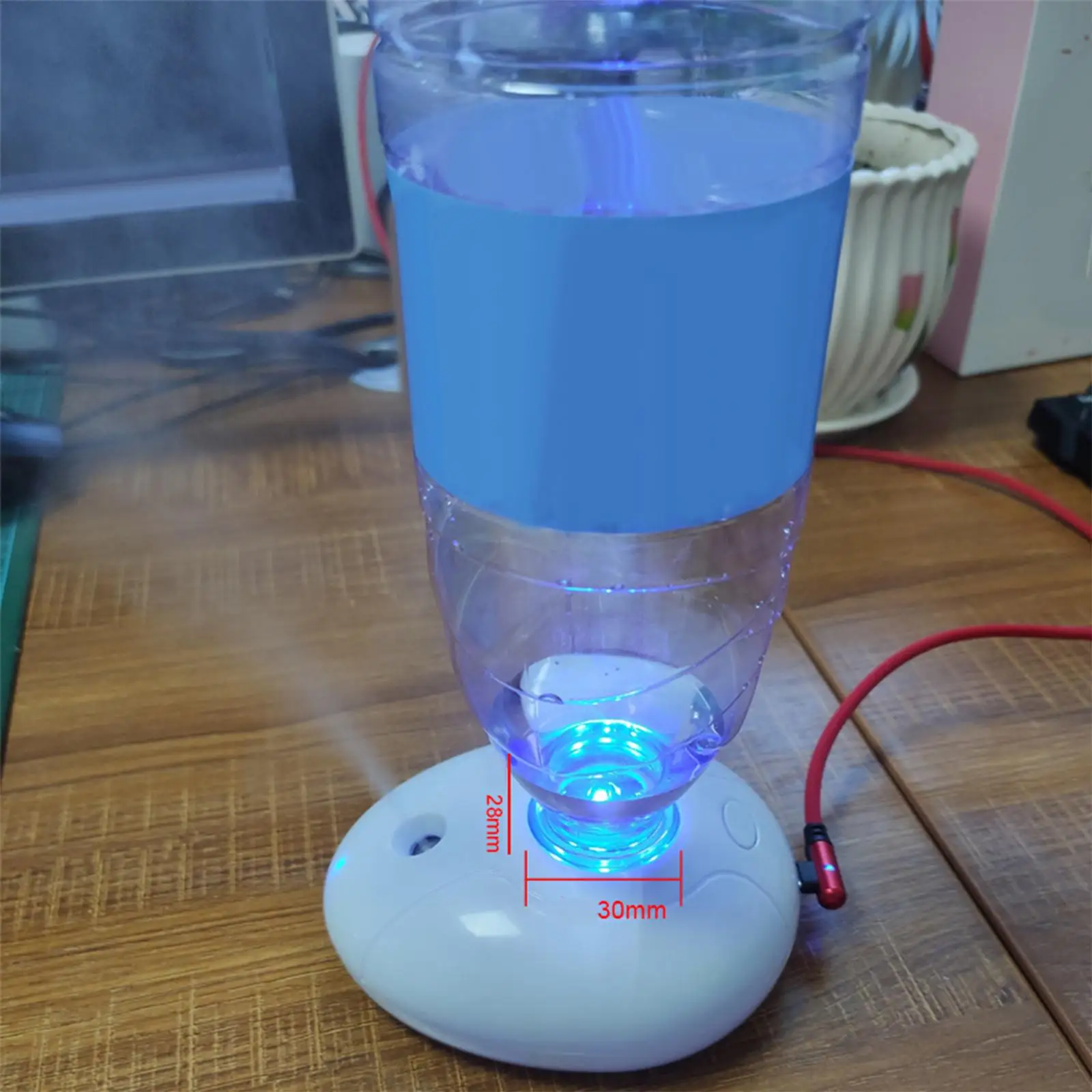  Low Noise USB Rechargeable Water Bottle Humidifier Ultrasonic Mist for Hotel, Sleeping, Home ,Desktop Car