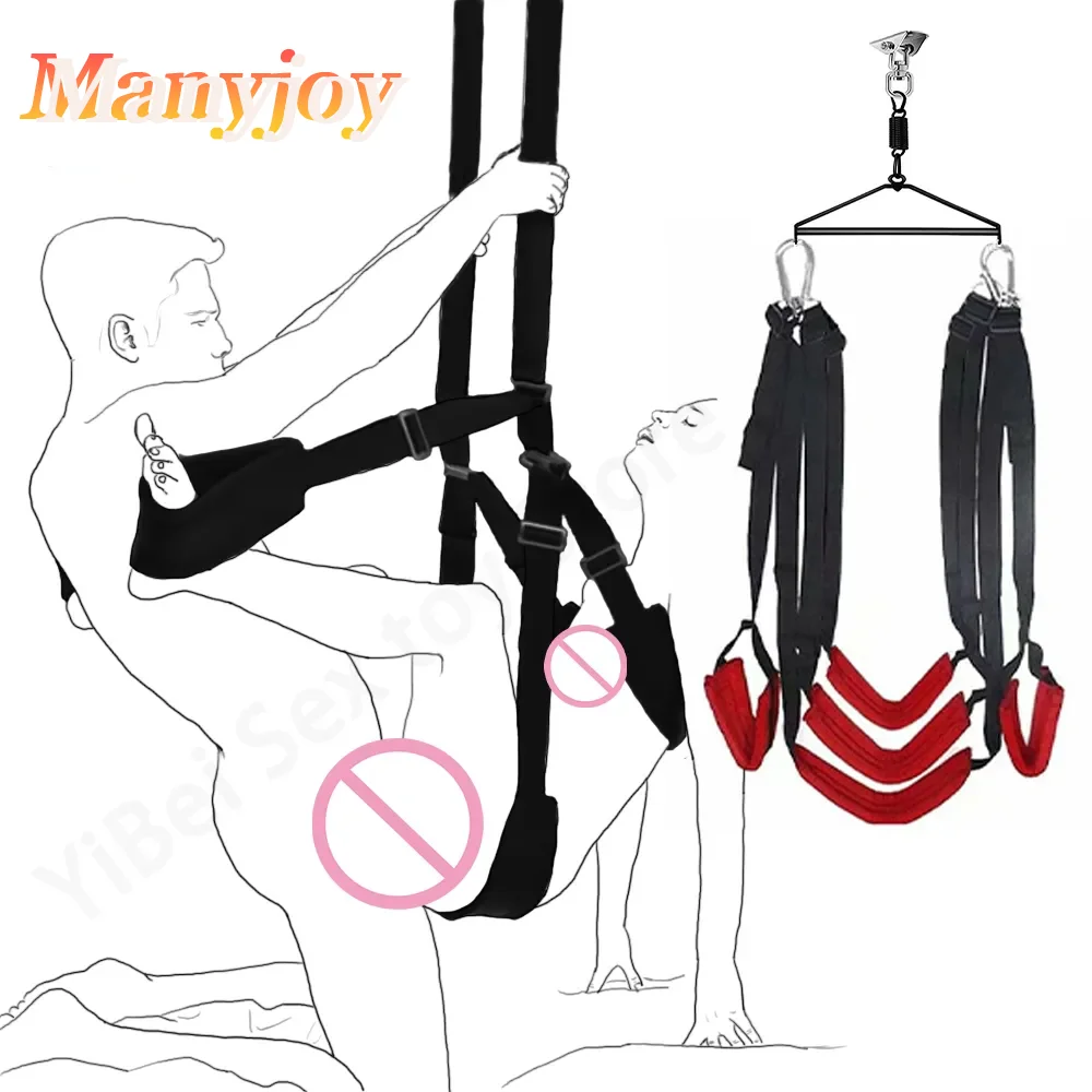 1 Set Sex Swing Soft Sex Furniture Toys for Couples with Rotating Tripod Bondage Love Adult Games Chairs Hanging Door Swings