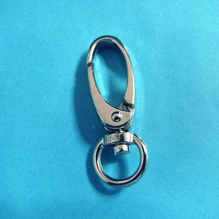 

500pcs Hot Sale High Quality Zinc Alloy Carabiner Swivel Clasps For Key Ring & Key Chain Xu black Tone 3.8CM