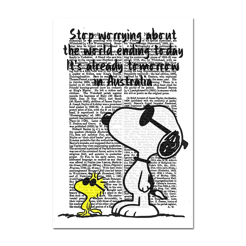 thumbnail image 1 of Póster de Charlie Brown y Snoopy, página de diccionario, arte de pared de dibujos animados, lienzo, pintura, impresión, imagen para niños, regalo, habitación, decoración del hogar, Cuadros, 1 of 5