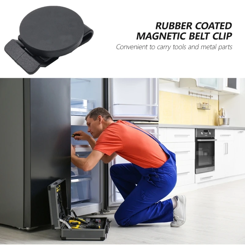 Belt Magnetic Clips Magnetic Tool Holder Black Magnet Belt Organizers for Screws Nails Screwdrivers Wrench Metal Tool 4