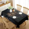 New York City Tablecloth Modern Cityscape Night Scene Rectangular  Living Room Dining  Kitchen Banquet Decorations 4